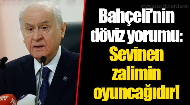 Bahçeli'nin döviz yorumu: Sevinen zalimin oyuncağıdır!
