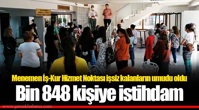 Bin 848 kişiye istihdam
