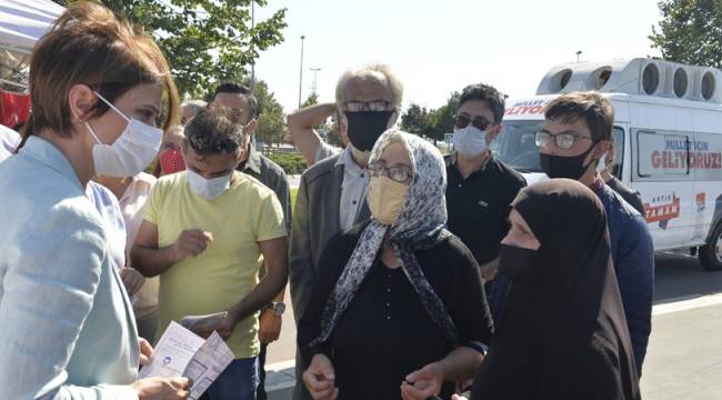 CHP İstanbul İl Başkanı Kaftancıoğlu, İstanbul Sözleşmesi için ilçe ilçe geziyor; vatandaşlara sözleşmeyi anlatıyor