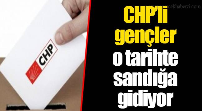 CHP’li gençler o tarihte sandığa gidiyor