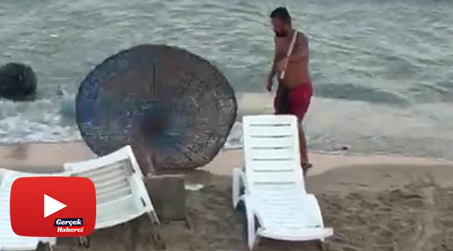Dünyaca ünlü plajdaki tüm malzemeleri kıran şüpheli yakalandı