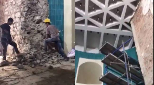 Galata Kulesi'ndeki yıkımın yeni görüntüleri ortaya çıktı