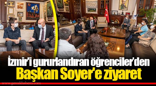 İzmir'i gururlandıran öğrenciler’den Başkan Soyer'e ziyaret