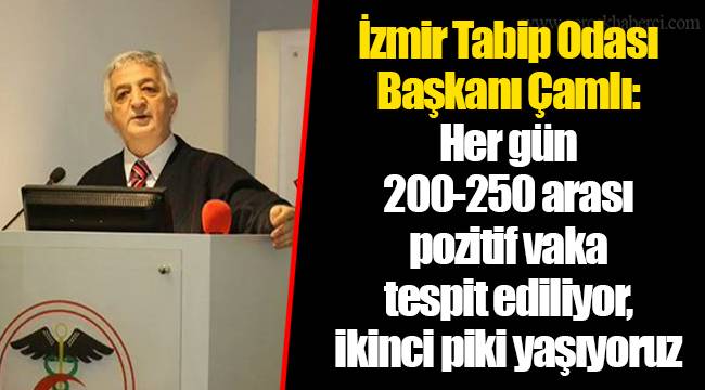 İzmir Tabip Odası Başkanı Çamlı: Her gün 200-250 arası pozitif vaka tespit ediliyor, ikinci piki yaşıyoruz