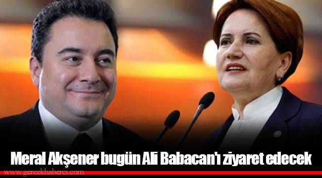 Meral Akşener bugün Ali Babacan'ı ziyaret edecek