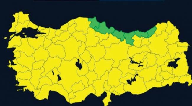 Meteorolojiden 75 il için 'sarı uyarı'