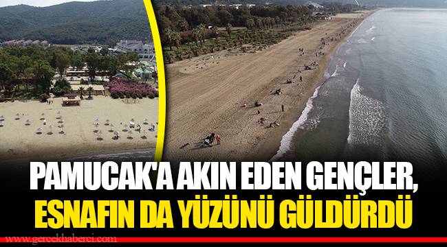 PAMUCAK&#039;A AKIN EDEN GENÇLER, ESNAFIN DA YÜZÜNÜ GÜLDÜRDÜ