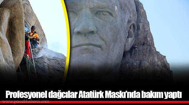 Profesyonel dağcılar Atatürk Maskı’nda bakım yaptı