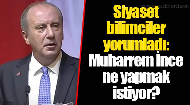 Siyaset bilimciler yorumladı: Muharrem İnce ne yapmak istiyor?