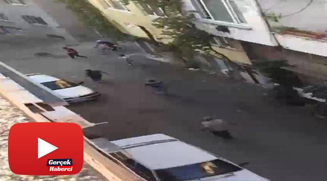 Sokakta top oynayan çocukları önce dövdü sonra bıçakla kovaladı