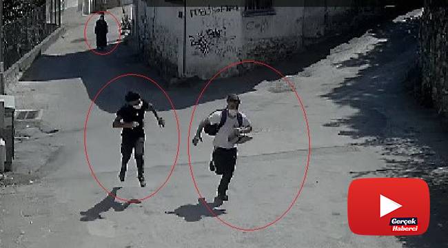 Yaşlı kadının çantasını böyle gasp ettiler