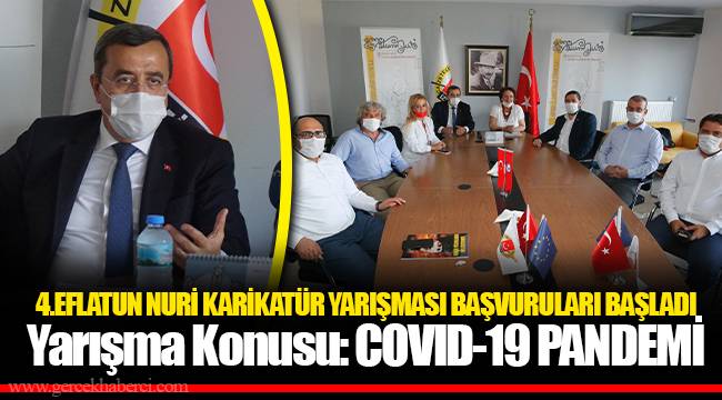 4.EFLATUN NURİ KARİKATÜR YARIŞMASI BAŞVURULARI BAŞLADI Yarışma Konusu: COVID-19 PANDEMİ