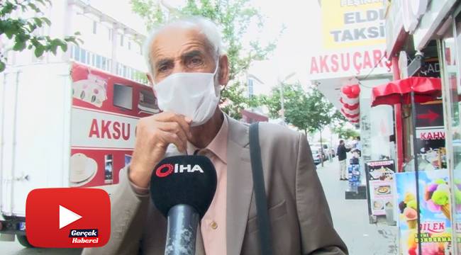 80 yaşındaki dede maske takmayan vatandaşlara tepki gösterdi