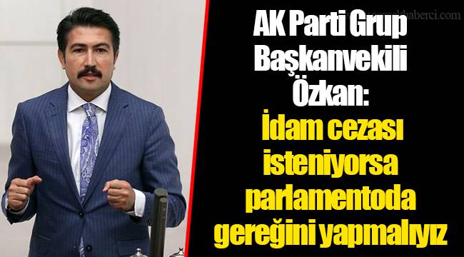 AK Parti Grup Başkanvekili Özkan: İdam cezası isteniyorsa parlamentoda gereğini yapmalıyız