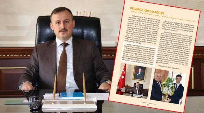 AK Parti’nin dergisine kaymakam sponsor oldu