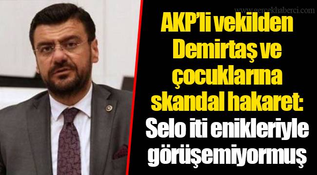 AKP'li vekilden Demirtaş ve çocuklarına skandal hakaret: Selo iti enikleriyle görüşemiyormuş