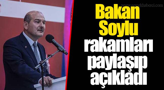 Bakan Soylu rakamları paylaşıp açıkladı