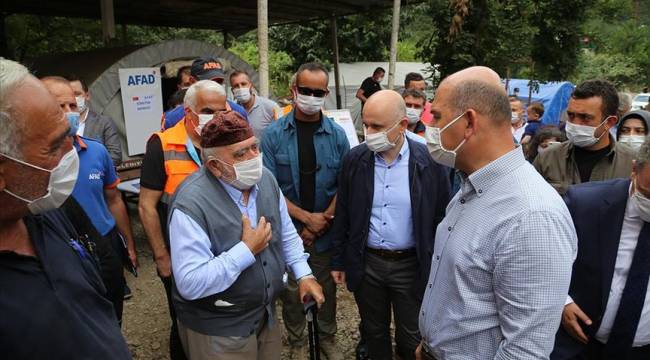 Bakanlar Soylu ve Karaismailoğlu Giresun'da incelemelerde bulundu