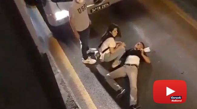 Bekçilerden kaçan şahıs metrobüs yoluna atladı