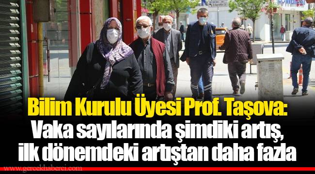 Bilim Kurulu Üyesi Prof. Taşova: Vaka sayılarında şimdiki artış, ilk dönemdeki artıştan daha fazla