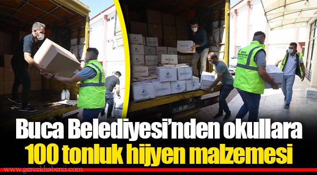Buca Belediyesi’nden okullara 100 tonluk hijyen malzemesi 