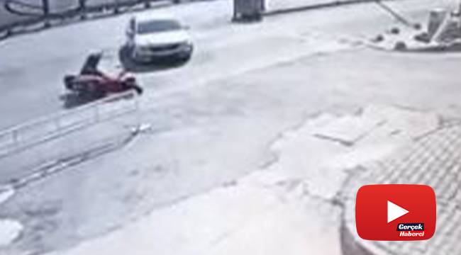 Çarpmamak için motosikleti yatırınca metrelerce sürüklendi