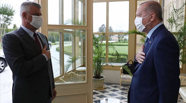 Cumhurbaşkanı Erdoğan ile Kosova Cumhurbaşkanı Taçi bir araya geldi