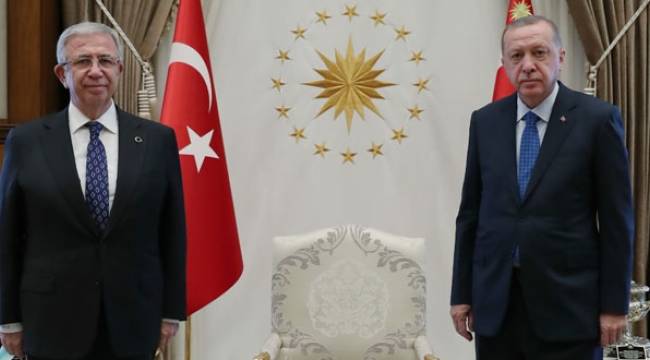 Cumhurbaşkanı Erdoğan, Mansur Yavaş'ı Külliye'de kabul etti