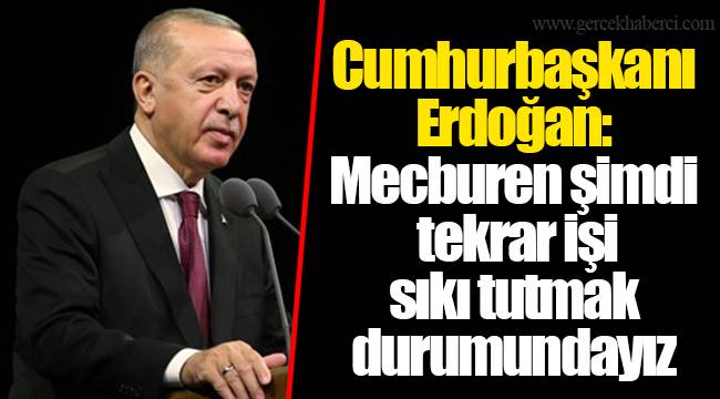 Cumhurbaşkanı Erdoğan: Mecburen şimdi tekrar işi sıkı tutmak durumundayız