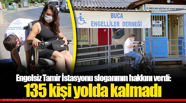  Engelsiz Tamir İstasyonu sloganının hakkını verdi: 135 kişi yolda kalmadı 