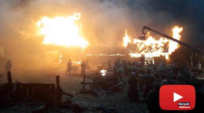 Film stüdyosunda çekimler sırasında yangın çıktı