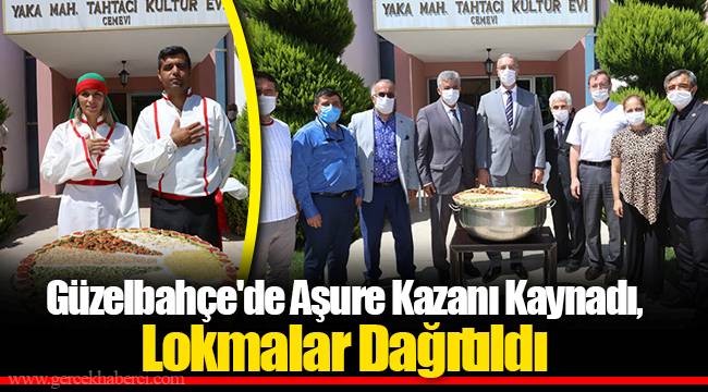Güzelbahçe'de Aşure Kazanı Kaynadı, Lokmalar Dağıtıldı