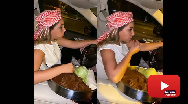 İstanbul trafiğinde “çiğ köfteli” kadın trafik magandası kamerada