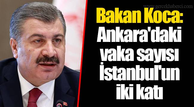 Koca: Ankara'daki vaka sayısı İstanbul'un iki katı