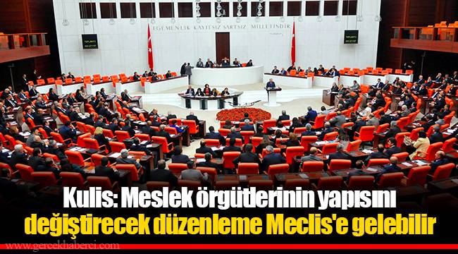 Kulis: Meslek örgütlerinin yapısını değiştirecek düzenleme Meclis'e gelebilir