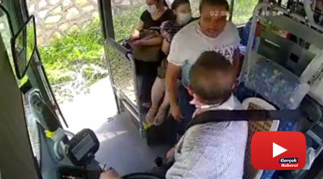 "Maske tak, kart bas" diyen şoförü yumrukladı