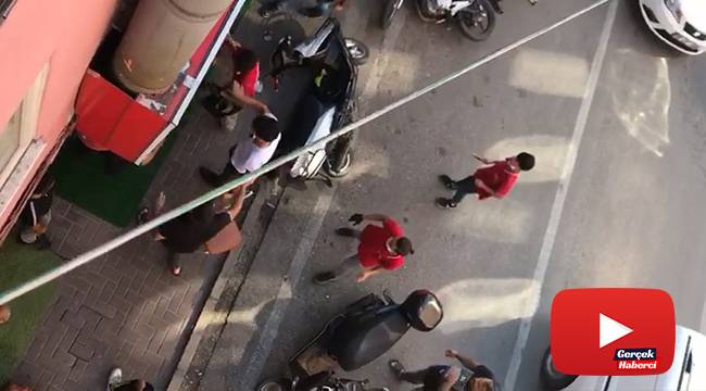 Pala ve sopalı esnaf kavgası kamerada!