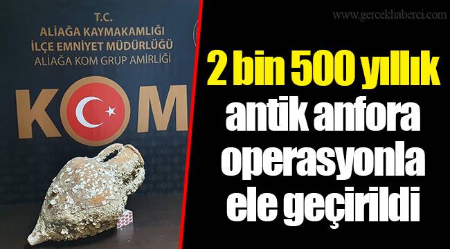 2 bin 500 yıllık antik anfora operasyonla ele geçirildi