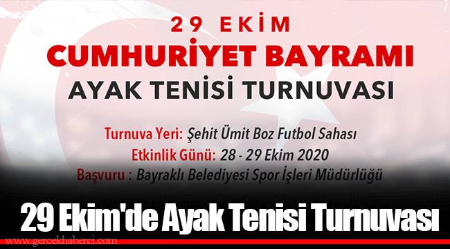 29 Ekim'de Ayak Tenisi Turnuvası