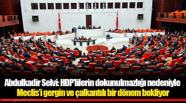 Abdulkadir Selvi: HDP’lilerin dokunulmazlığı nedeniyle Meclis’i gergin ve çalkantılı bir dönem bekliyor