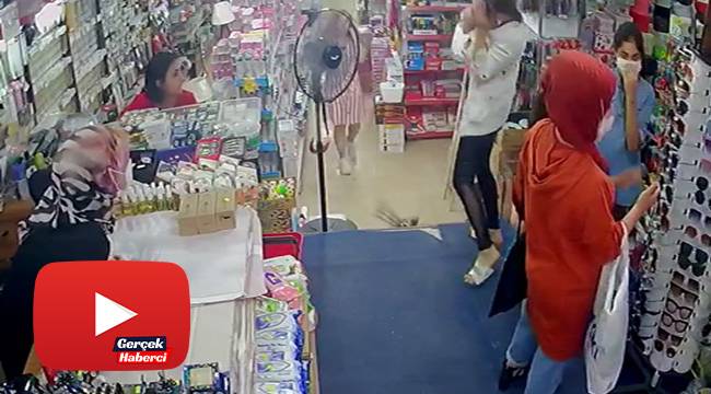 Alışveriş yapmak için gittiği mağazada beğendiği avize kafasına düştü