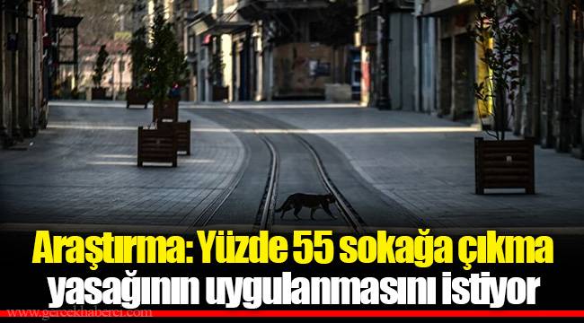 Araştırma: Yüzde 55 sokağa çıkma yasağının uygulanmasını istiyor