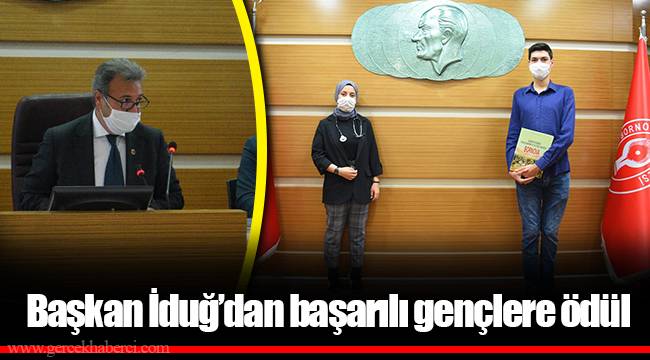 Başkan İduğ’dan başarılı gençlere ödül