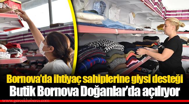 Bornova'da ihtiyaç sahiplerine giysi desteği