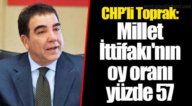 CHP’li Toprak: Millet İttifakı'nın oy oranı yüzde 57