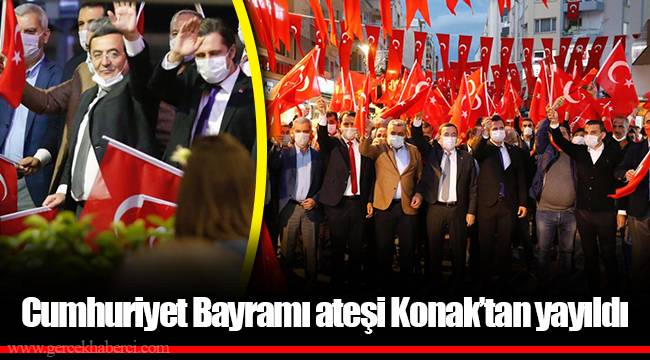 Cumhuriyet Bayramı ateşi Konak’tan yayıldı