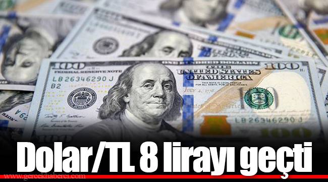 Dolar/TL 8 lirayı geçti