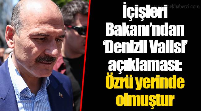 İçişleri Bakanı’ndan ‘Denizli Valisi’ açıklaması: Özrü yerinde olmuştur