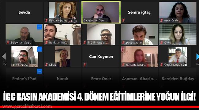 İGC BASIN AKADEMİSİ 4. DÖNEM EĞİTİMLERİNE YOĞUN İLGİ!