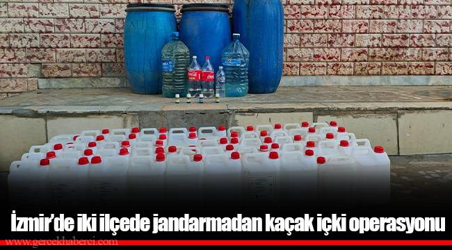 İzmir’de iki ilçede jandarmadan kaçak içki operasyonu